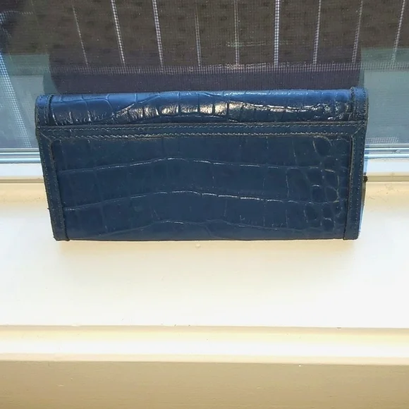 Kate Spade Navy Embossed Wallet Vintage Guc - Picture 14 of 16